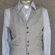 Wool pinstriped 6 button collared waistcoat, size M
