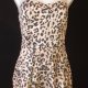 Leopard print strapless cotton tulip skirt mini dress size 6-8