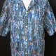 Hawaiian shirt, cotton, Made in Hawaii, blue tones, size 2XL