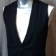 Waistcoat, black, 1930's-1940's, twill, USA, size L