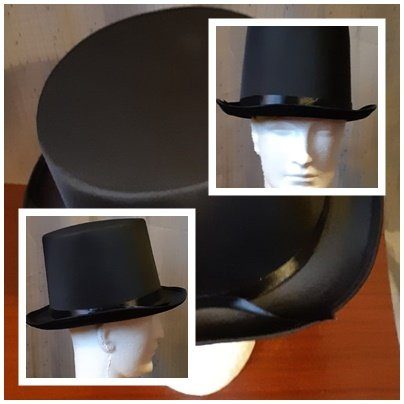 Black top hat by 'Carnival Products', polyester, XL