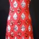 1920's inspired shift dress, red sequined front, polyester, size 10
