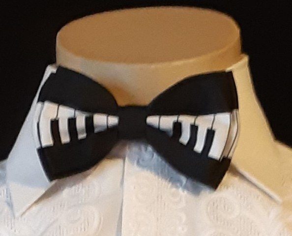 Bow tie, keyboard print, polyester, USA