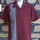 'Steady Clothing' Classics ‘Christof’ bowling shirt, maroon, polyester, size S