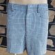 1970's Blue Checked shorts, polyester, by 'KMart', size 38"