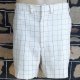 1970's Cream checked shorts, poly/ rayon/ linen, by 'Dale' size 41"
