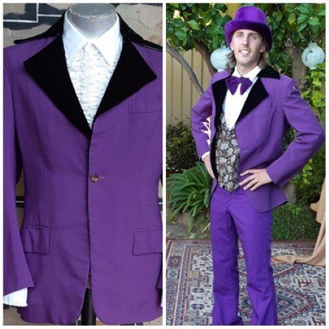 1960's, Purple Jacket, poly/cotton, by 'Top Tailoring of Adelaide', size L