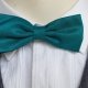 Vintage Bow tie, green polyester on adjustable tie.