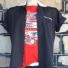 Vintage Tee, cotton, red, motorcycle print, USA, size M - Image 6