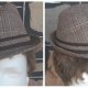 Trilby Hat by 'Avenel' brown checked, wool/polyester, 'New' size 54.5cm
