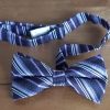 Bow tie, Grape/purple/white stripped, by 'VanDyk' USA, polyester - Image 2