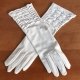 Vintage 3/4 length gloves, beige, nylon by 'Kayser', size 7