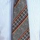 1970's Super Wide tie, tweed abstract print, autumnal colours, polyester by 'Flying High'