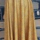 Full circle skirt, polyester, mustard daisy print, 1970's, size 14
