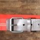 Leather/canvas Belt, brown/red, by 'Sportscraft' size M, 34"