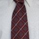 Tie, 1970's wide style, Maroon/blue/white print, polyester