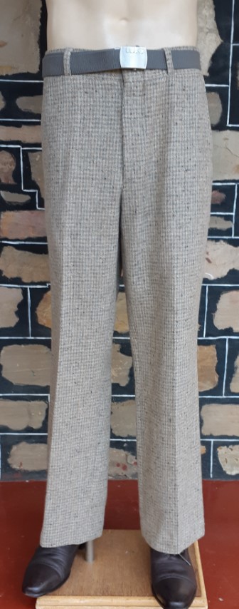 Tweed Pant, wool, grey tones, USA, by 'Thompson' 1960's, size 35"