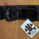 Black stretchy belt with PVC buckle, by 'Hell Bunny'