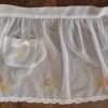 Vintage Apron,1950's, nylon, white with floral detail, handmade. - Image 2