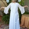 1970's, Wedding Dress & Veil, Bell sleeved, poly/cotton, handmade, size 10-12 - Image 5