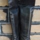 Over the Knee leather Boots, Black, by 'Vero Cudio', Italy, size 38