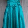1980's Evening Dress, green, silk/ polyester, handmade, size 8 - Image 12