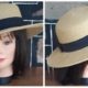 Boater Hat, wide brim, Paper Braid, straw, by 'Avenel' one size