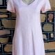 1960's, Cap sleeve Shift dress, pale pink, linen, handmade in USA, size 10