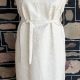 1960's, Damask Shift Dress, Cream, handmade in USA, size 16
