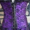 Can Can Dancer Costume, Mini lacy dress, Purple, Polyester, size 8 - Image 4