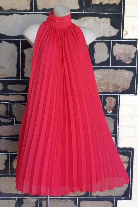 1960's, Party Dress, Watermelon, polyester, by 'Silhouettes' size 16 - Image 10