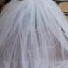 1970's, Wedding Dress and Veil, Chiffon, Bell Sleeves, Handmade, White, size 10 - Image 14