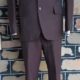 1970's Suit, Wool, Maroon pinstriped, by' Keith Courtenay of Melbourne' size L