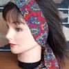 Scarf/headband/sash, Red Paisley, polyester, 1970's. - Image 2