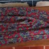 Scarf/headband/sash, Red Paisley, polyester, 1970's. - Image 6