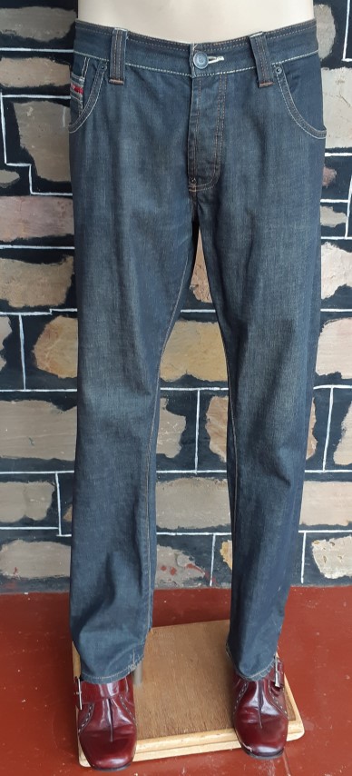 Jeans, by 'Superdry', Dark blue Denim, straight leg, W34, L32