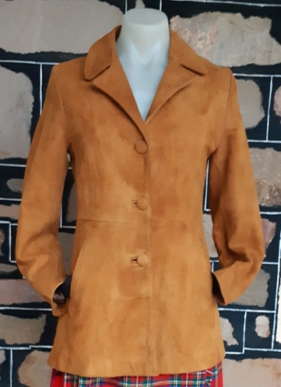1970's Suede Jacket, Tan, by 'Stephen Dattner' Australia, size 10