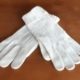 Gloves, acrylic, cream, size Small