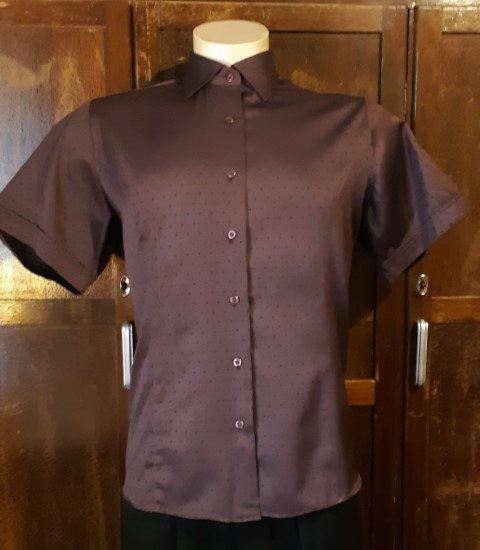 Men's Short Sleeve Shirt, Plum, poly/cotton, by 'HiMark', size XL-2XL - Image 10