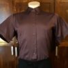 Fitted Shirt, Short Sleeves, Plum, poly/cotton, bespoke by 'HiMark Martin Tailors', size XL-2XL - Image 2