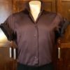 Fitted Shirt, Short Sleeves, Plum, poly/cotton, bespoke by 'HiMark Martin Tailors', size XL-2XL - Image 8
