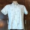 Short sleeve shirt, Vintage Look, cream/brown, by 'Jag', cotton, size L - Image 2