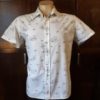 'Jag' short sleeve shirt, Vintage Look, cream/brown, cotton, size L