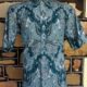 Vintage Batik Shirt, blue tones, Cotton, by 'Eitra Sari', Indonesia, size L
