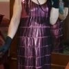 Flapper Dress & Feather Headband, Hot Pink/Black, polyester, Size 12 - Image 3