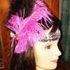 Flapper Dress & Feather Headband, Hot Pink/Black, polyester, Size 12 - Image 8