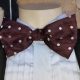 Vintage Bow Tie, Maroon & White polka-dot, USA, polyester
