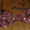 Vintage Bow Tie, Maroon & White polka-dot, USA, polyester - Image 4