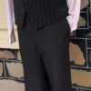 Waistcoat, Black Pinstriped, polyester, by 'Queensland Costume Supplies' size M-L - Image 4