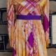 1970's, Boho Dress, multi colloured, acetate, USA, by 'Jane Justin for Don Sophisticates', size S